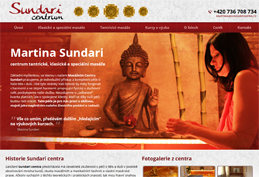 Reference Sundari Centrum - webová prezentace masážního studia Sundari
